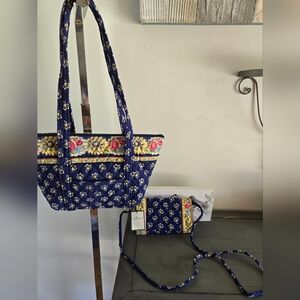 Vera Bradley Small Tote With Matching Crossbody